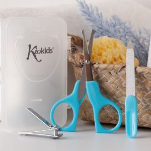 CONJ TESOURA, LIMA E CORTA UNHAS AZUL