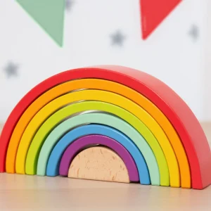 JOGO INFANTIL ARCO IRIS 26X13CMS MADEIRA