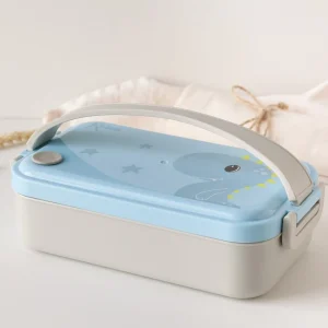 CAIXA DE ALMOÇO TÉRMICA 550ML AÇO INOXIDAVEL/PP  AZUL