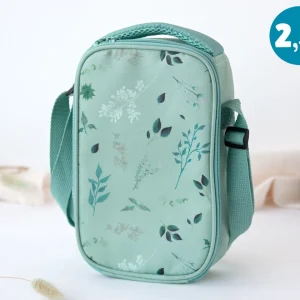 LANCHEIRA TÉRMICA 15X7X24CM AZUL VERDE 2.5 L