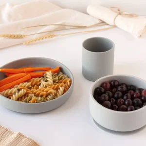 CONJUNTO LOUÇA SILICONE CINZENTO 3U