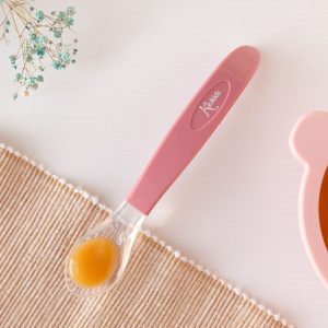 COLHER SILICONE ROSA