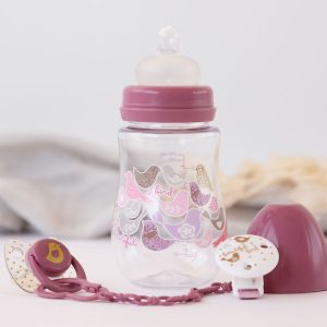 SET BIBERÃO, CHUPETA E PRENDE CHUCHA ROSA
