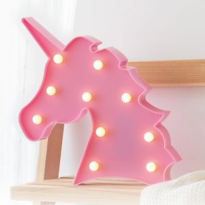 UNICÓRNIO 27*26*3  CM LED ROSA