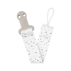 Prende chupeta com fita savanna bege