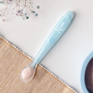 COLHER SILICONE AZUL PEQ