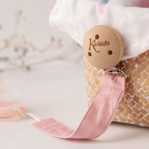 PORTA-CHUPETAS MADEIRA ROSA