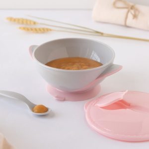 CONJ. TIGELA E COLHER 300ML ROSA