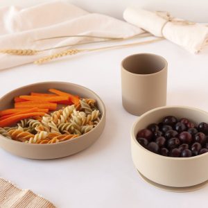 CONJUNTO LOUÇA SILICONE BEGE 3U