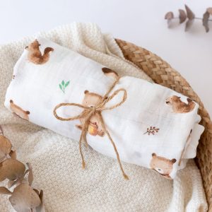 MUSSELINA 120X120CMS BAMBU CASTANHO